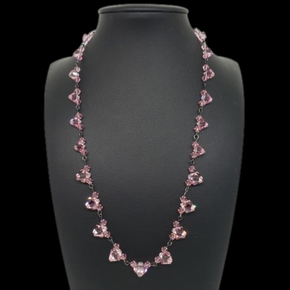 Beautiful Sparkling Pink Beaded Necklace